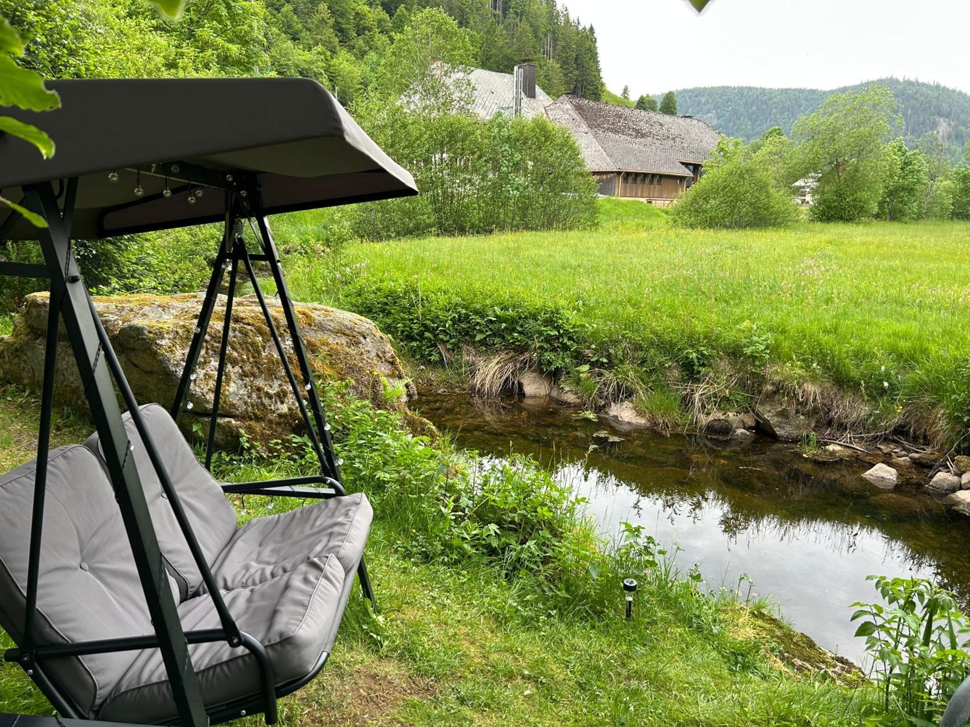 סאן בלאסיין Naturidyll Am Fluss - Ferienhaus Albmatte - Grosser Garten Zum Grillen Und Entspannen-Direkt Neben Dem Radon Revitalbad Mit Sauna Und Thermalbecken מראה חיצוני תמונה
